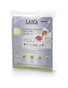 Bolsa para envasar al vacío laica vt3512/ 28 x 36cm/ 100 bolsas