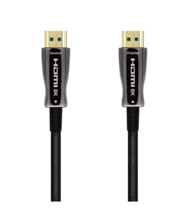 Cable hdmi 2.1 aoc 8k aisens a153-0518/ hdmi macho - hdmi macho/ 25m/ negro