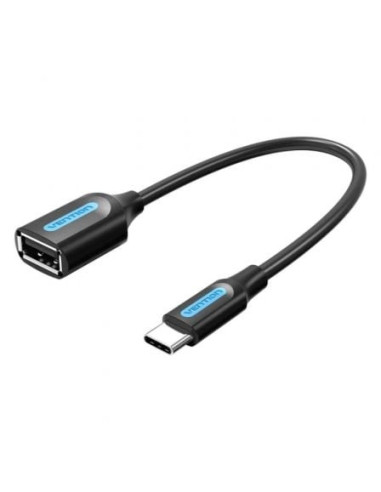 Conversor vention ccsbb/ usb tipo-c macho - usb hembra/ 15cm/ negro