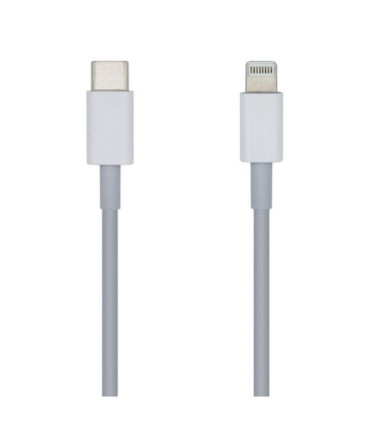 Cable usb 2.0 tipo-c lightning aisens a102-0442/ lightning macho - usb tipo-c macho/ 480mbps/ 1m/ blanco