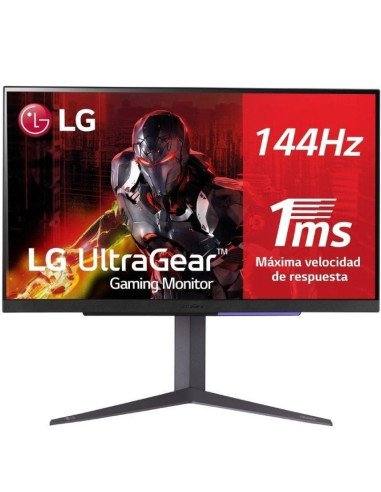 Monitor gaming lg ultragear 27gr93u-b 27'/ 4k/ 1ms/ 144hz/ ips/ regulable en altura/ negro