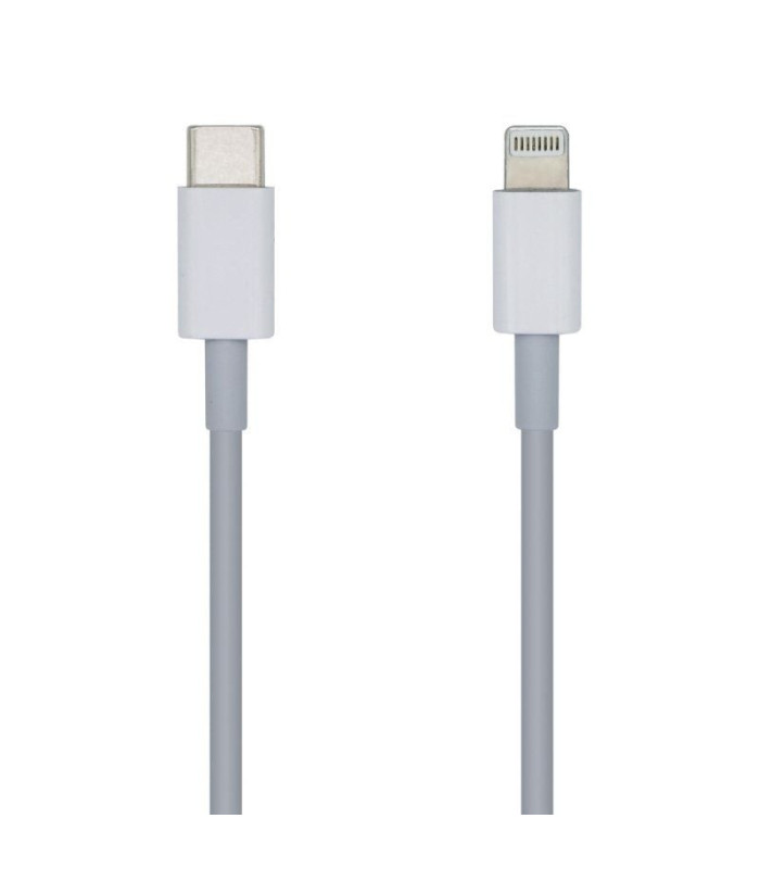 Cable usb tipo-c 2.0 lightning aisens a102-0443/ lightning macho - usb tipo-c macho/ 480mbps/ 2m/ blanco