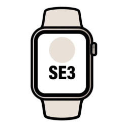 Apple watch se3/ gps/ cellular/ 44mm/ caja de aluminio blanco estrella/ correa deportiva blanco estrella m/l