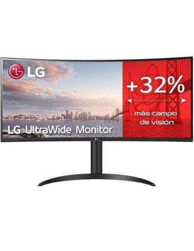 Monitor profesional ultrapanorámico curvo lg ultrawide 34wp75cp-b 34'/ wqhd/ multimedia/ regulable en altura/ negro