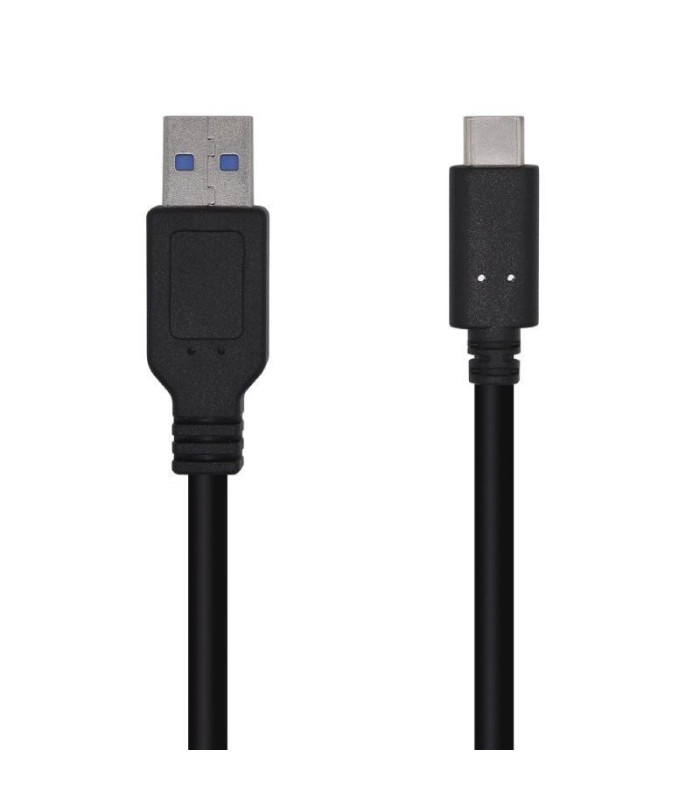 Cable usb 3.1 tipo-c aisens a107-0450/ usb tipo-c macho - usb macho/ 10gbps/ 1.5m/ negro