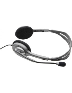 Auriculares logitech h110/ con micrófono/ jack 3.5/ plateados