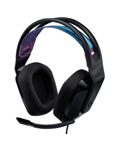 Auriculares gaming con micrófono logitech g335/ jack 3.5/ negros