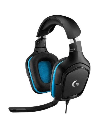 Auriculares gaming con micrófono logitech g432/ usb 2.0/ jack 3.5/ negros