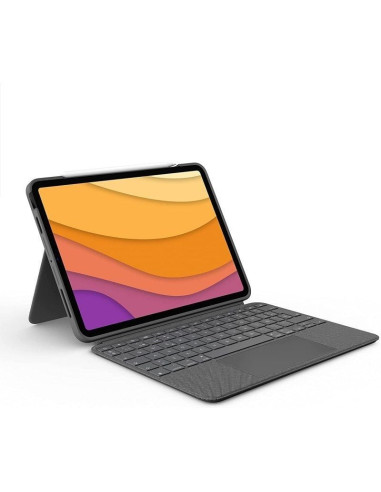 Funda con teclado logitech combo touch para tablets apple ipad air 4 gen 2020 de 10.9'/ gris