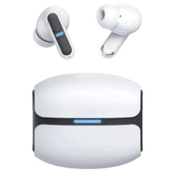 Auriculares bluetooth leotec tws gaming nebula fit con estuche de carga/ autonomía 7.5h/ blancos
