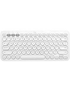 Teclado compacto inalámbrico por bluetooth logitech k380/ blanco