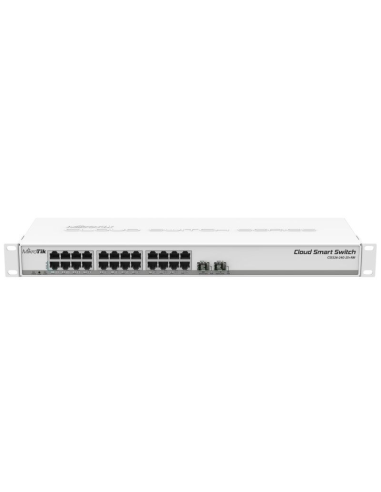 Switch mikrotik css326-24g-2s+rm 26 puertos/ rj45 10/100/1000/ sfp/ poe in