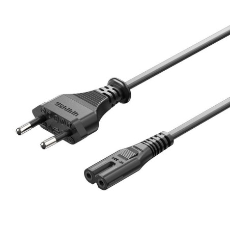 Cable alimentación forma 8 vention zclbac/ cee7/16 macho - c7 hembra/ 1.8m