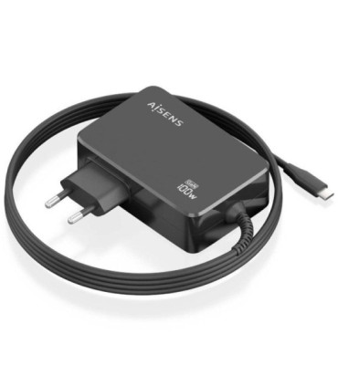 Cargador de portátil gan aisens asch-1pd100wl50-bk usb tipo-c/ 100w/ automático/ voltaje 5-20v