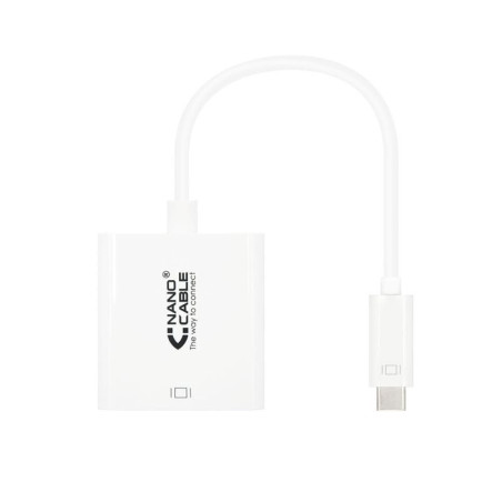Conversor nanocable 10.16.4102/ usb tipo-c macho - hdmi hembra/ 15cm/ blanco