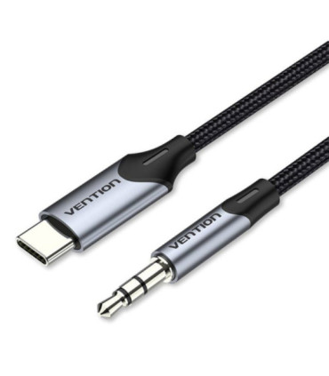 Cable conversor audio vention bgkhf/ usb tipo-c macho - jack 3.5 macho/ 1m/ gris