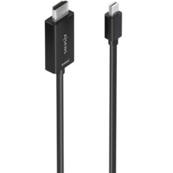 Cable conversor aisens a125-0886/ mini displayport macho - hdmi 4k macho/ 1m/ negro