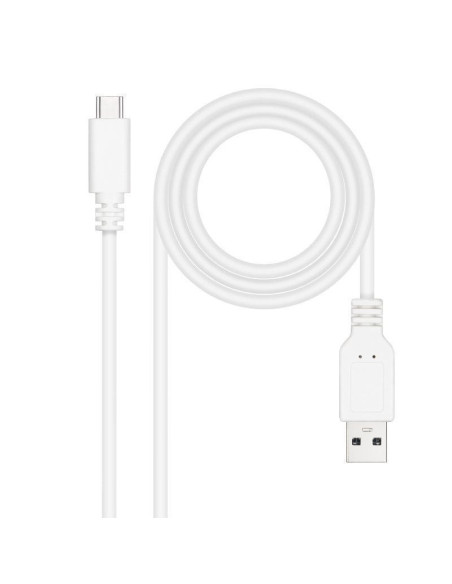 Cable usb 2.0 nanocable 10.01.2101-l150-w/ usb tipo-c macho - usb macho/ 1.5m/ blanco
