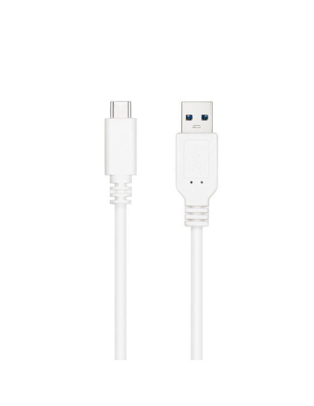 Cable usb 3.1 tipo-c nanocable 10.01.4001-l150-w/ usb tipo-c macho - usb macho/ 1.5m/ blanco