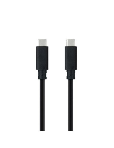 Cable usb 3.1 tipo-c nanocable 10.01.4100/ usb tipo-c macho - usb tipo-c macho/ 50cm/ negro