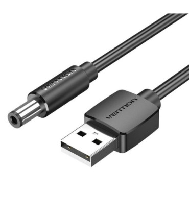Cable alimentación vention ceybf/ usb-a macho - dc 5.5mm macho/ 1m/ negro