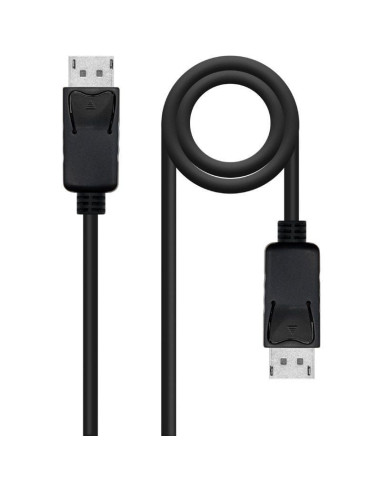 Cable displayport nanocable 10.15.2700/ displayport macho - displayport macho/ 50cm/ negro