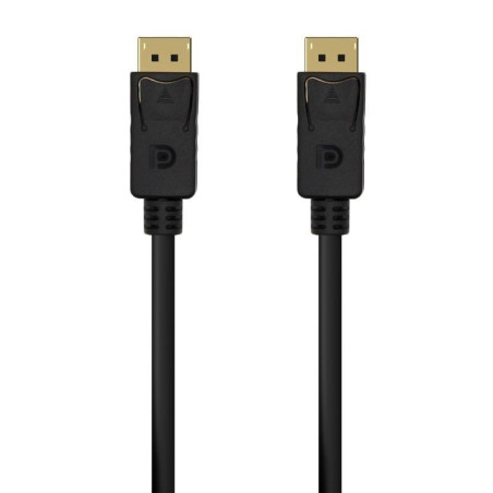 Cable displayport 1.2 4k aisens a124-0548/ displayport macho - displayport macho/ hasta 5w/ 2300mbps/ 50cm/ negro