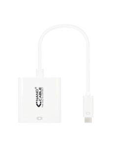 Conversor nanocable 10.16.4103/ usb tipo-c macho - dvi-d (24+1) hembra/ 15cm/ blanco