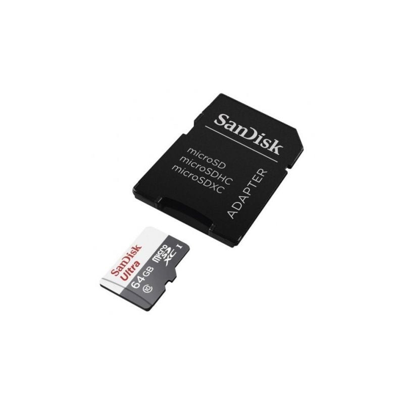 Tarjeta de memoria sandisk ultra 64gb microsd xc con adaptador/ clase 10/ 100mb/s