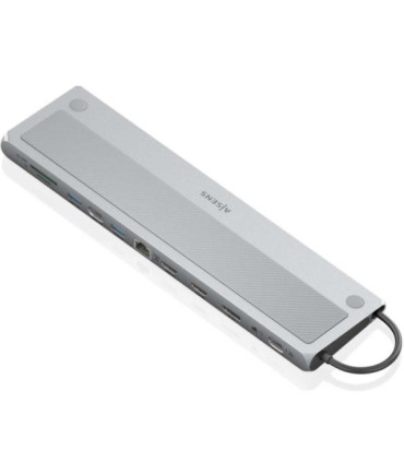 Docking usb tipo-c aisens asuc-12p020-gr/ 2xhdmi 4k/ 3xusb/ 1xusb tipo-c/ 1xrj45/ 1xdisplayport/ 1xlector tarjetas/ 1xusb