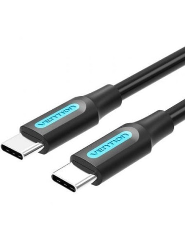 Cable usb 2.0 tipo-c vention cosbd/ usb tipo-c macho - usb tipo-c macho/ 50cm/ negro