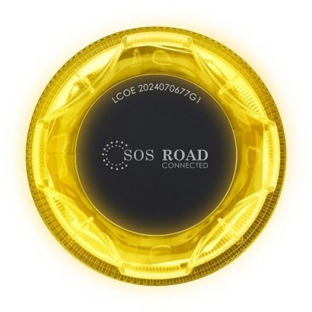 Luz baliza de emergencia para coche sos road connected el2024 v16/ homologada/ base imantada/ geolocalizable/ funciona a pilas