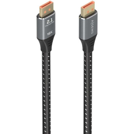Cable displayport 2.1 16k aisens a158-0902/ displayport macho - displayport macho/ 80gbps/ 1.5m/ negro