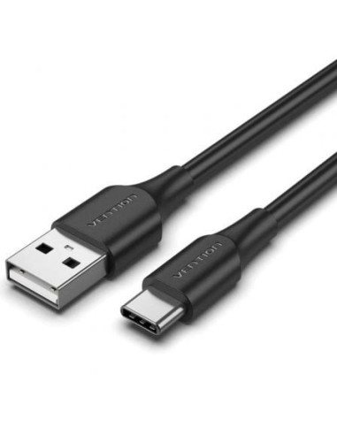 Cable usb tipo-c vention cthbc/ usb tipo-c macho - usb macho/ 25cm/ negro