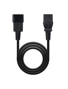Cable alargador de alimentación nanocable 10.22.0203/ iec c13 hembra - iec c14 macho/ 3m/ negro