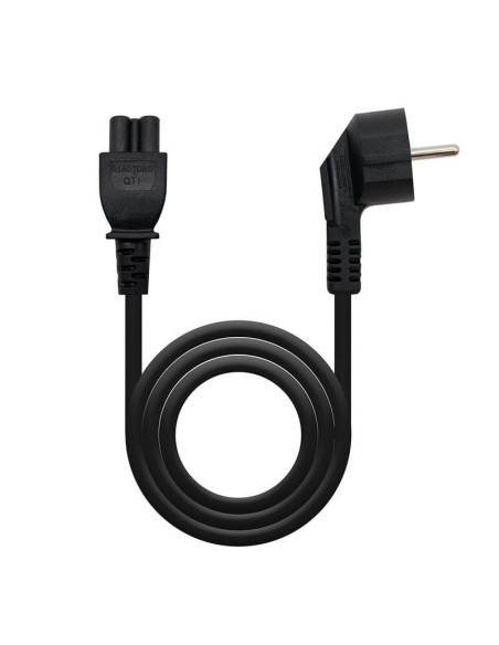 Cable alimentación trébol nanocable 10.22.0302/ schuko macho - c5 hembra/ 1.5m/ negro