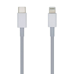 Cable usb 2.0 tipo-c lightning aisens a102-0441/ lightning macho - usb tipo-c macho/ 480mbps/ 20cm/ blanco
