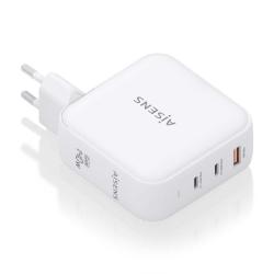 Cargador de Pared GaN Aisens ASCH-140W3P030-W/ 2xUSB Tipo-C/ 1xUSB/ 140W