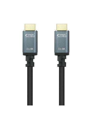 Cable hdmi 2.1 8k nanocable 10.15.8001-l150/ hdmi macho - hdmi macho/ 1.5m/ negro