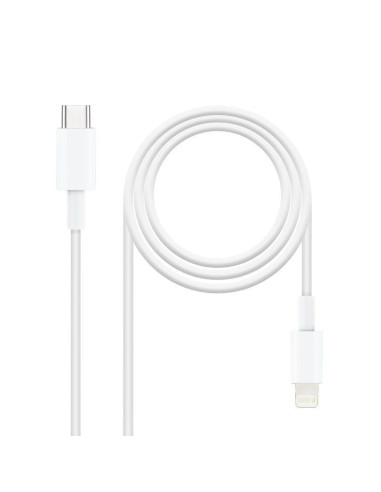 Cable usb 2.0 tipo-c lightning nanocable 10.10.0600/ usb tipo-c macho - lightning macho/ 50cm/ blanco