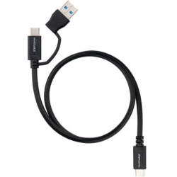 Cable usb 3.2 tipo-c nanocable 10.01.4800/ usb tipo-c macho/ usb macho - usb tipo-c macho/ hasta 60w/ 10gbps/ 50cm/ negro