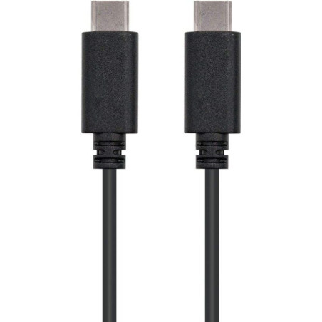 Cable usb 2.0 tipo-c nanocable 10.01.2301/ usb tipo-c macho - usb tipo-c macho/ 480mbps/ 1m/ negro