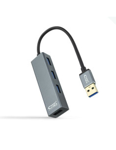 Hub usb 3.0 nanocable 10.16.4402/ 4xusb/ gris
