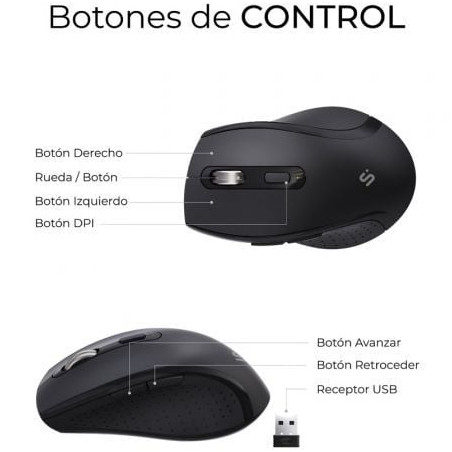 Teclado y ratón inalámbrico subblim combo dual office prowave/ negro