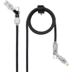 Cable usb 2.0 tipo-c nanocable 10.01.2602/ usb tipo-c macho + usb macho - usb tipo-c macho + lightning macho/ hasta 27w/