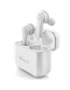 Auriculares bluetooth ngs ártica bloom con estuche de carga/ autonomía 6h/ blancos