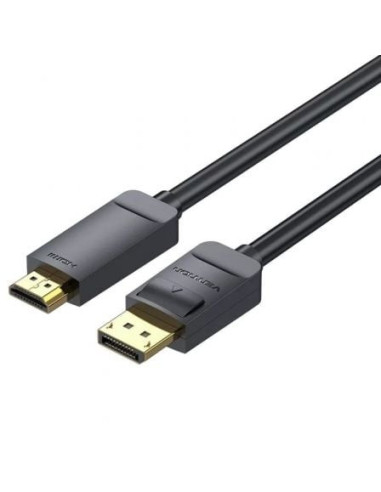 Cable conversor vention hagbh/ displayport macho - hdmi 4k macho/ 2m/ negro