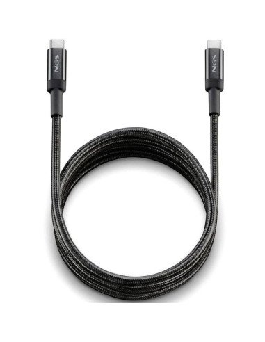 Cable usb 2.0 tipo-c ngs knot/ usb tipo-c macho - usb tipo-c macho/ hasta 100w/ 480mbps/ 2m/ negro