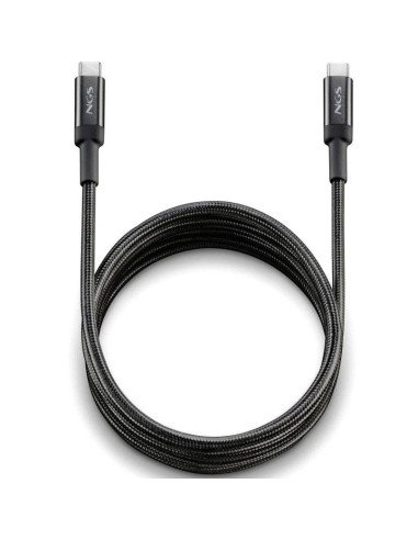 Cable usb 2.0 tipo-c ngs knot/ usb tipo-c macho - usb tipo-c macho/ hasta 65w/ 480mbps/ 2m/ negro