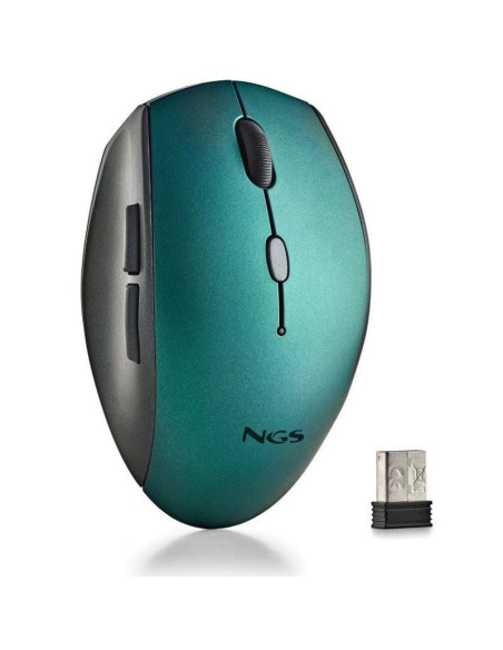 Ratón inalámbrico ngs bee blue/ hasta 1600 dpi/ azul